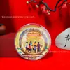 Oro Puro 999 Festival de Medio Otoño Adorno Grande Dorado con Forma de Pastel para Reunión Familiar, Regalo para Familiares y Amigos, Nuevo Regalo Creativo