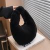 Bolso bandolera de felpa para mujer, sencillo, de otoño e invierno, de alta calidad, portátil y moderno, para mujer, 2023