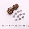 Acessórios para joias DIY de liga Prata do Tibete flor retrô em forma de contas pulseira de contas acessórios de colar 100 por pacote