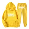 Sudadera con Estampado de Patrón de Prisión Demoníaca Clint419 Europeo y Americano Conjunto de Forro Polar para Hombre Venta al por Mayor Suelto Estilo Nuevo