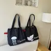 Bolso de hombro casual de gran capacidad, estilo nuevo para primavera y verano, para estudiantes, adecuado para la escuela y el trabajo, bolso tote simple y elegante para mujer