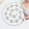 Cadena de cintura ajustable con gancho de primavera y verano para mujer, moda europea y americana, cadena de hilo metálico con cadena decorativa para cintura de vestido o suéter