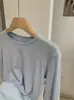 Camiseta básica de manga longa com gola redonda e cor sólida KEKEZOON, versátil e adequada para usar em camadas, atacado 9014
