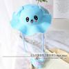 Sombrero de paja infantil de dibujos animados estilo coreano con orejas de conejo móviles, nuevo para verano, protección solar para bebé, sombrero para el sol