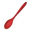 Cuchara grande densa de silicona todo en uno, utensilios de cocina de silicona, cuchara antiadherente para cocinar sopa, cuchara para mezclar, mango largo, ensalada más