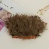 Directo de fábrica pieza de rasgar fuego tela de plumas accesorios hechos a mano diy ropa falda plumas decorativas venta al por mayor