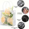 En stock Bolso Transparente Transfronterizo Bolsa de Empaque para Té de Leche de Plástico PVC Regalo Popular de Internet Bolsa de Regalo para Empaque Manual