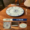 Plato de batalla nostálgico clásico antiguo melamina azul y blanco porcelana plato plano especial para restaurante plato para hot pot plato de tripa comercial