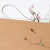 Nova Corda de Colar Trançada Feita à Mão 1,5mm Ajustável Contas de Jade Dongling Pingente de Âmbar Esmeralda Corda para Pendurar