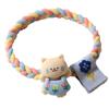 Gatinho Fofo Anel de Cabelo Trançado Corda Simples para Cabelo de Estudante Rabo de Cavalo de Meninas Pequena Elástico Coração de Menina Versátil