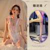 Lencería Sexy Coni Nuevo Uniforme Sexy Transparente Espalda Descubierta Delantal de Encaje Traje de Juego de Rol Deseo Puro Qqny