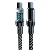 Linha de Carregamento Digital de 120W Tipo-c Desligamento Inteligente Linha de Carregamento Multifuncional Display Digital Carregamento Rápido Alongamento para Huawei
