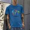 Camiseta de Manga Corta para Hombre Estilo Coreano Moderna Ajustada Cuello Redondo Verano Delgada Estampada Casual Camiseta Tops Talla Grande para Hombres