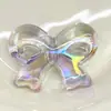 Fantasía de Verano Acrílico UV Hielo Transparente Pajarita Qq Agujero Recto Cadena para Teléfono Móvil DIY Accesorios para el Cabello Material de Colgante Joyería