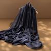 Bufanda Jacquard de Terciopelo Anillado para Otoño e Invierno, Hilo 220 de Cachemira, Chal Teñido Azul Soluble en Agua con Diseño de Flor de Anacardo, Nuevo Producto 2025