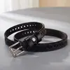 Cinto de Couro Casual Personalizado Sem Furos para Mulheres, Simples e Versátil Cinto Decorativo Coreano para Jeans, Cinto Feminino Vazado