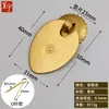 Th694 Tirador de Semilla de Melón Vintage para Armario de Ropa y Gabinete Tirador de Puerta Estilo Chino Tirador de Cajón Antiguo de Cobre Puro Antiguo