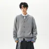 Suéter cárdigan de bloqueo de color retro para otoño e invierno de Nasa, dos piezas falsas, unisex, moderno, holgado, tejido para pareja, chaqueta casual