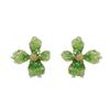 Aretes de Flores de Cristal de Temperamento de Alta Gama para Mujer, Exquisitos Aretes Geométricos Coloridos, Venta al por Mayor de Aretes Populares de Douyin 2025