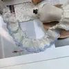 Ribete de Encaje Plisado de Algodón con Bordado de Mariposa y Borde de Color de 5.5 cm de Ancho para Ropa Lolita, Juguetes y Decoración de Tela