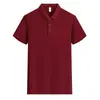 [Modelo Personalizado] Camisa Polo de Cor Sólida Algodão Puro High-End com Gola Reversível 1 Camiseta Casual Business com Gola Reversível Polo de Verão