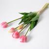 Imitação 5 cabeça hidratante sentir buquê de tulipa silicone flor falsa flor artificial casamento decoração de casa presente atacado