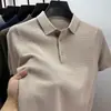 Camiseta de manga corta lisa con estampado de piñas de verano, polo transpirable juvenil de cuello camisero, top casual de punto de manga corta para hombre