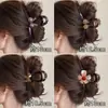 Pinza para el pelo coreana para mujer, pinza de tiburón de estilo simple, pasador de alta gama, pinza para la parte trasera de la cabeza, pinza de hueso de dragón con lunares