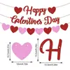 Dia dos Namorados Feliz Dia da Galentines Decoração de Cena com Guirlanda Banner Venda Direta da Fábrica Conjunto de Papel