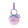Lindo llavero de dibujos animados de Internet Celebrant, feo, lindo, creativo, pequeño, bola de carbón, muñeco de peluche, mochila escolar, colgante, muñeca de estudiante, regalo