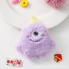 Bolsa Pendente de Pelúcia de Monstro Pequeno Desenho Animado Pingente de Boneca Chaveiro Diy Boneca de Pelúcia de Monstro de Três Olhos Fofa