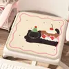 Cojín de asiento para sofá de oficina, dormitorio estudiantil, cojín para silla de dibujos animados lindo, cálido y aislante, acolchado grueso de cachemira sintética
