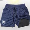 Pantalones de Playa Deportivos de Malla para Hombre Verano Doble Capa 2 en 1 Spider-Man Europeo y Americano Running Secado Rápido Impermeable