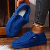 Comercio Electrónico Transfronterizo Zapatos de Felpa y Piel para Mujer Invierno Exterior Suela Plana 2026 Nuevo Estilo Coreano Mocasines Zapatos Cálidos Venta al por Mayor