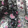 Banda de Cabelo Bordada Nova Flor de Castanha Marca de Tendência Enfeites Pendurados Tecido Bordado Ponto Linha Multicolorida Tecido Bordado Plano