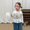 Ropa para niños de azúcar de pera camiseta de manga larga para niñas otoño casual dibujos animados top para niños ropa de bebé Clase A