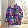 2025 Sitio Independiente TEMU Moda Femenina Abrigo de Algodón Acolchado Serie Estampado de Leopardo Estampado Digital Botón Abrigo de Algodón para Mujer