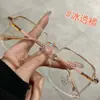 Gafas de marco grande estilo coreano Xiaohongshu para afinar el rostro, cara pequeña y lisa, anti luz azul, montura de gafas femenina, cuadrada redonda, montura de gafas ultraligera masculina