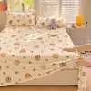 Juego de Sábanas de Terciopelo de Leche Invierno Clase A Pieza Única 180x200 Espesado Suave Terciopelo de Coral Dormitorio Persona Sola Funda de Almohada Juego de Tres Piezas