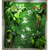 Pared de Fondo Decorativa de Enverdecimiento Vertical Césped Biónico Pared de Imagen Flor de Rosa Planta de Enverdecimiento Rosa Pared Vegetal Artificial Verde Planta