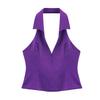 Amazon transfronterizo 2025 Verano Ropa de Mujer Europa y América Top de Tirantes con Cuello Halter Falda de Cintura Baja Conjunto de Pantalones B481246