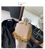 Bolsa balde quadrada xadrez feminina verão 2023 estilo western bolsa balde quadrada com cordão bolsa transversal de ombro com corrente de coração para meninas