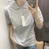 Pedido Japonês~2023 Verão Masculino e Feminino Polo de Secagem Rápida Casual Simples Cor Sólida Manga Curta Camiseta Sy455388