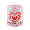 Lámpara de té de cera estilo europeo, pantalla de lámpara hueca con láser de amor, cubierta de luz navideña, encaje de papel, vela electrónica LED, luz nocturna en stock