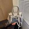 Bolso Kelly de Mezclilla Versátil Vintage para Mujer, Bolso de Mano Casual Patchwork Color-Blocking, Bolso Cruzado de Moda