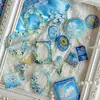 Paquete de Pegatinas Momo Transfronterizo, Serie de Flores al Óleo, Tema de Pintura al Óleo con Pan de Oro, Pegatinas Decorativas Hechas a Mano para Manualidades DIY, 15 Hojas, 6 Diseños