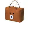 Nueva Bolsa de Almacenamiento de Viaje de Dibujos Animados para Niños Bolsa de Viaje de Gran Capacidad Bolsa Linda de Fieltro Bolsa con Ruedas Bolsa de Almacenamiento