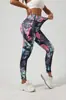 Pantalones de yoga con estampado aleatorio europeo y americano, efecto mármol, estampado de serpiente, estampado de leopardo, cielo estrellado, cintura alta, ropa deportiva para mujer