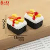 Nueva Serie de Muñecas Comida de Sushi Deliciosa 3D Hecha a Mano Casa de Muñecas Comida Juego DIY Pegamento de Crema Resina Accesorios Colgante