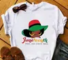 Comercio Exterior Transfronterizo Camiseta Blanca de Manga Corta para Mujer con Estampado en Inglés de Chica Gordita Top EG912-112